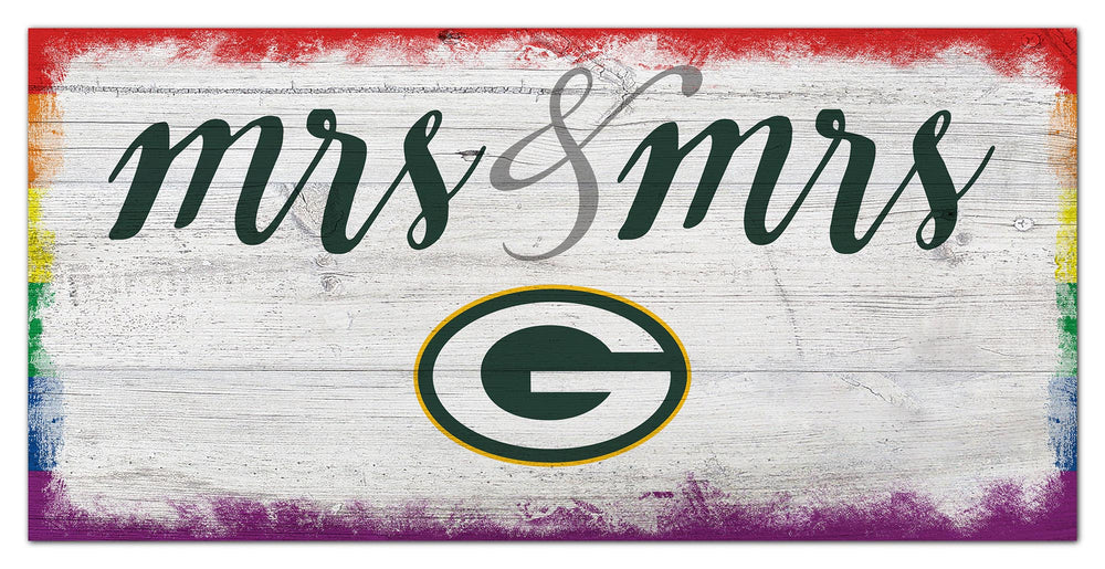 Wholesale NFL2068-Mrs Mrs Script 6x12 / N2068-Green Bay Packers