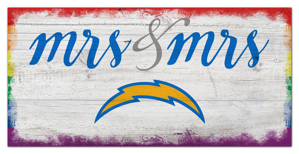 Wholesale NFL2068-Mrs Mrs Script 6x12 / N2068-Los Angeles Chargers