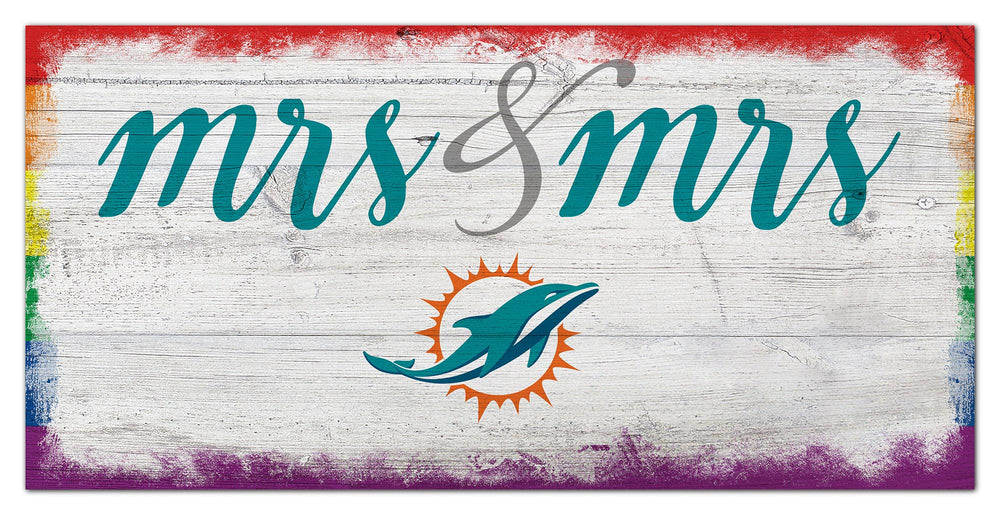 Wholesale NFL2068-Mrs Mrs Script 6x12 / N2068-Miami Dolphins