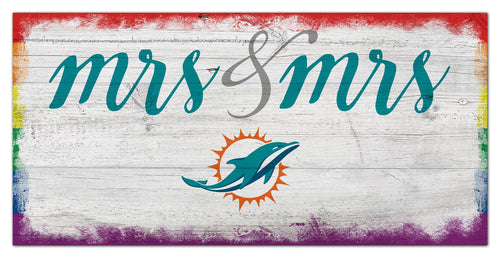Wholesale NFL2068-Mrs Mrs Script 6x12 / N2068-Miami Dolphins
