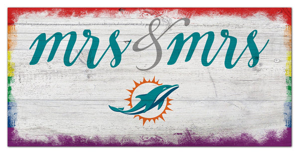 Wholesale NFL2068-Mrs Mrs Script 6x12 / N2068-Miami Dolphins