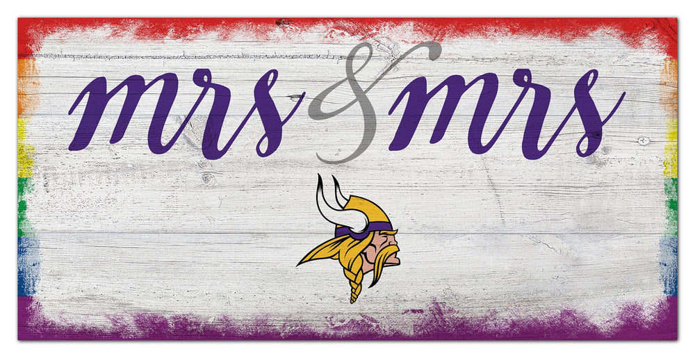 Wholesale NFL2068-Mrs Mrs Script 6x12 / N2068-Minnesota Vikings