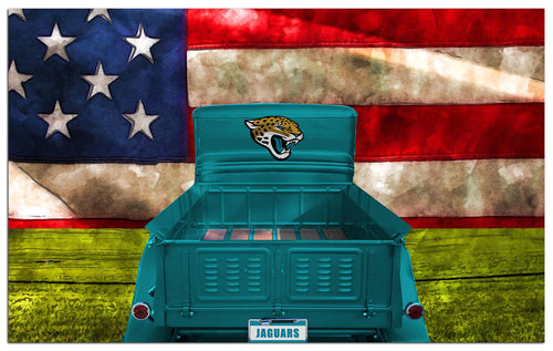 Wholesale NFL2072-Patriotic Retro Truck 11x19 / N2072-Jacksonville Jaguars