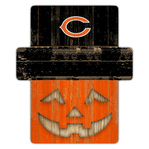 Wholesale NFL2081-Jackolantern 12" Sign (Classic Impressions Exclusive) / N2081-Chicago Bears