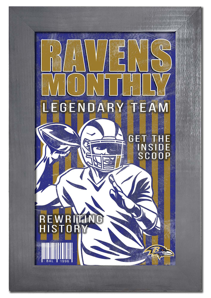 Wholesale NFL2087-Team Illustrated Frame 11x19 / N2087-Baltimore Ravens