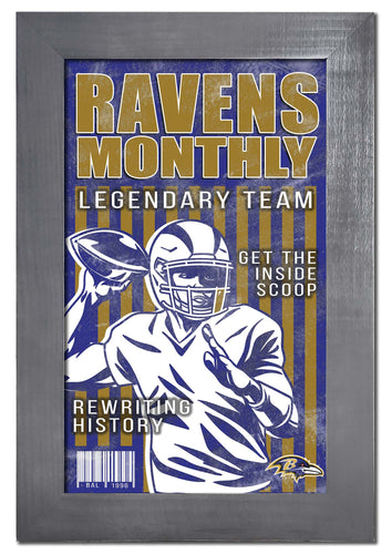 Wholesale NFL2087-Team Illustrated Frame 11x19 / N2087-Baltimore Ravens