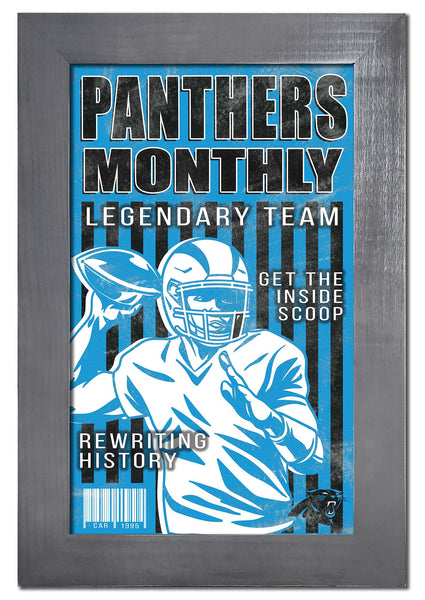Wholesale NFL2087-Team Illustrated Frame 11x19 / N2087-Carolina Panthers