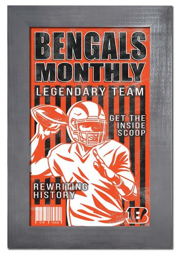 Wholesale NFL2087-Team Illustrated Frame 11x19 / N2087-Cincinnati Bengals