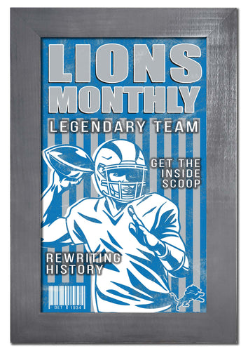 Wholesale NFL2087-Team Illustrated Frame 11x19 / N2087-Detroit Lions
