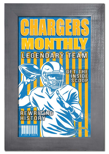 Wholesale NFL2087-Team Illustrated Frame 11x19 / N2087-Los Angeles Chargers