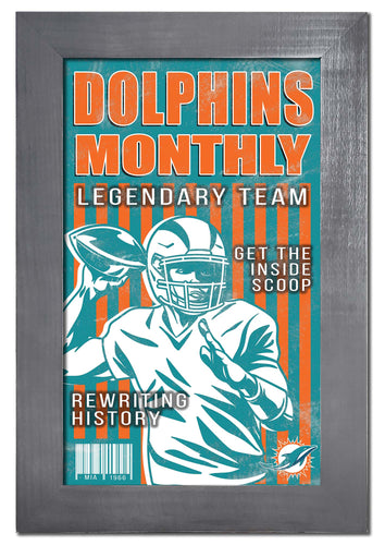 Wholesale NFL2087-Team Illustrated Frame 11x19 / N2087-Miami Dolphins