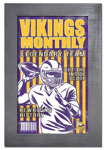 Wholesale NFL2087-Team Illustrated Frame 11x19 / N2087-Minnesota Vikings