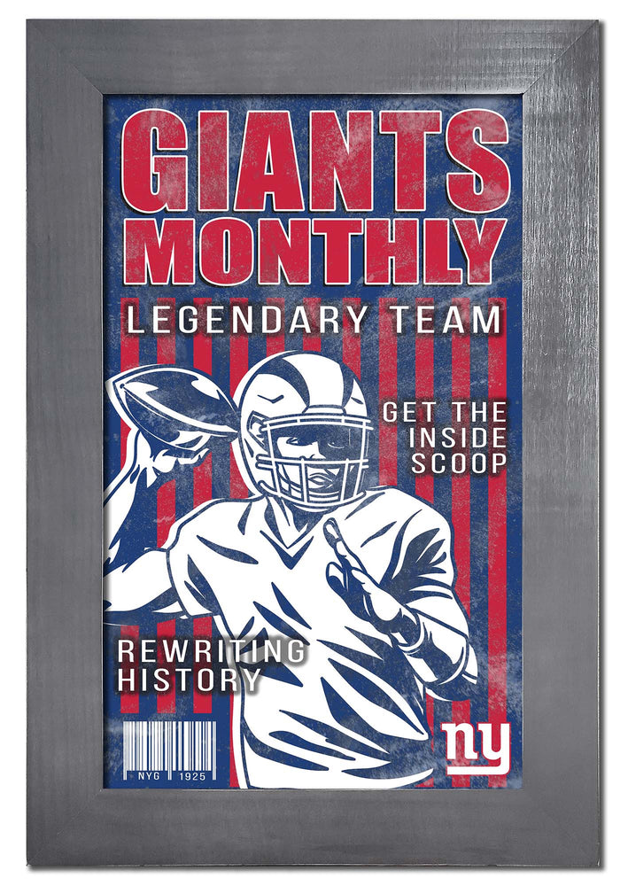 Wholesale NFL2087-Team Illustrated Frame 11x19 / N2087-New York Giants