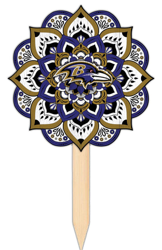 Wholesale NFL2095-Mandala Yard Stake / N2095-Baltimore Ravens