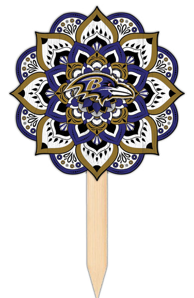 Wholesale NFL2095-Mandala Yard Stake / N2095-Baltimore Ravens
