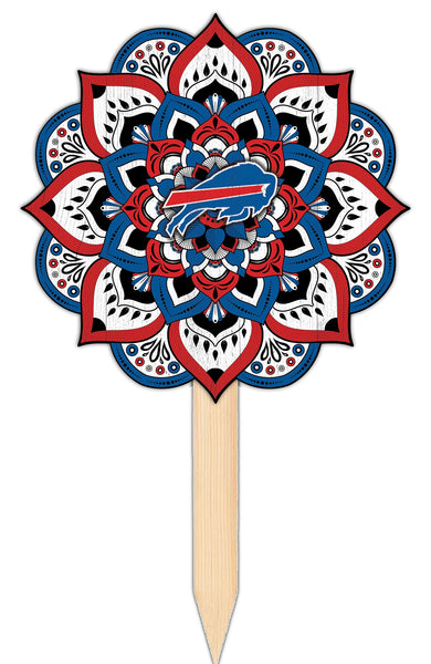 Wholesale NFL2095-Mandala Yard Stake / N2095-Buffalo Bills