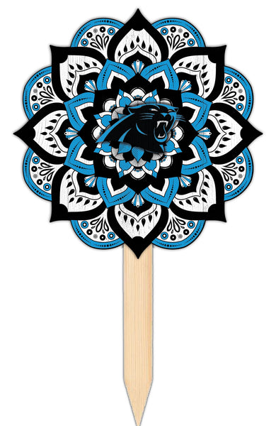Wholesale NFL2095-Mandala Yard Stake / N2095-Carolina Panthers