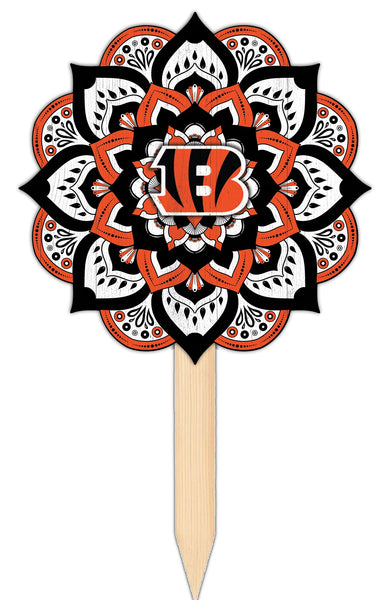 Wholesale NFL2095-Mandala Yard Stake / N2095-Cincinnati Bengals