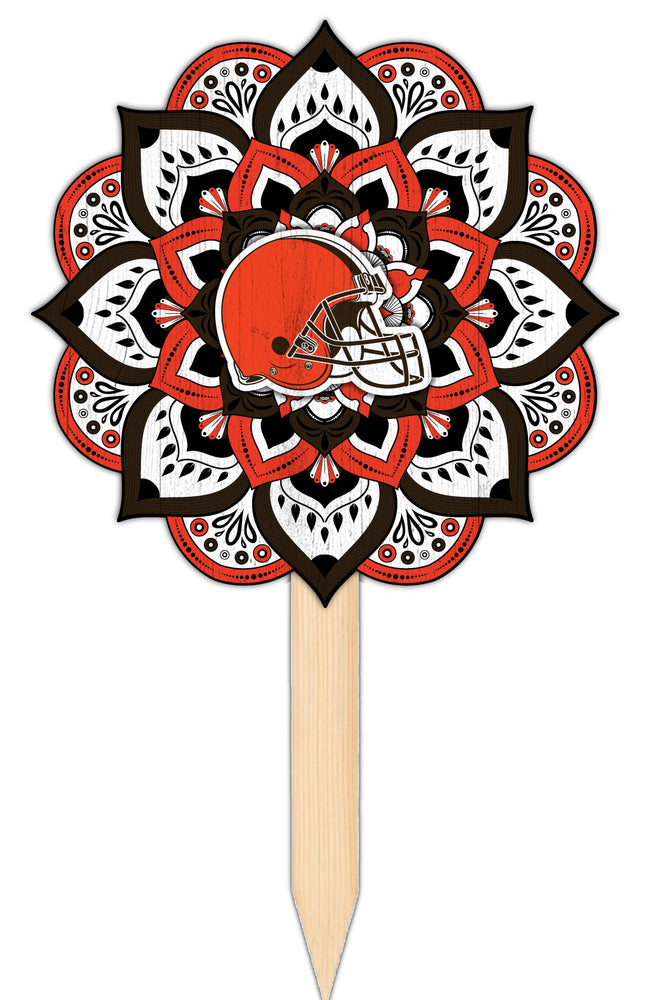 Wholesale NFL2095-Mandala Yard Stake / N2095-Cleveland Browns