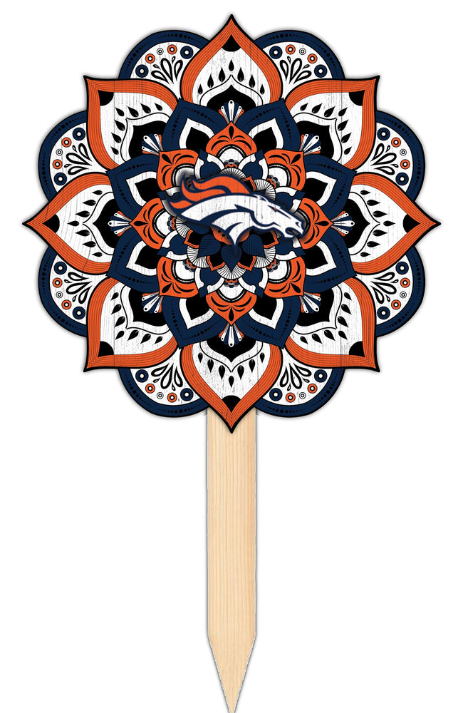 Wholesale NFL2095-Mandala Yard Stake / N2095-Denver Broncos