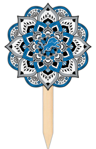 Wholesale NFL2095-Mandala Yard Stake / N2095-Detroit Lions