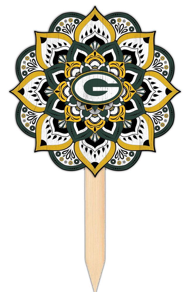 Wholesale NFL2095-Mandala Yard Stake / N2095-Green Bay Packers