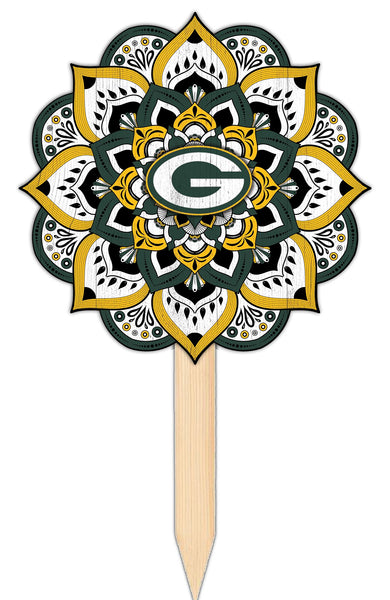 Wholesale NFL2095-Mandala Yard Stake / N2095-Green Bay Packers