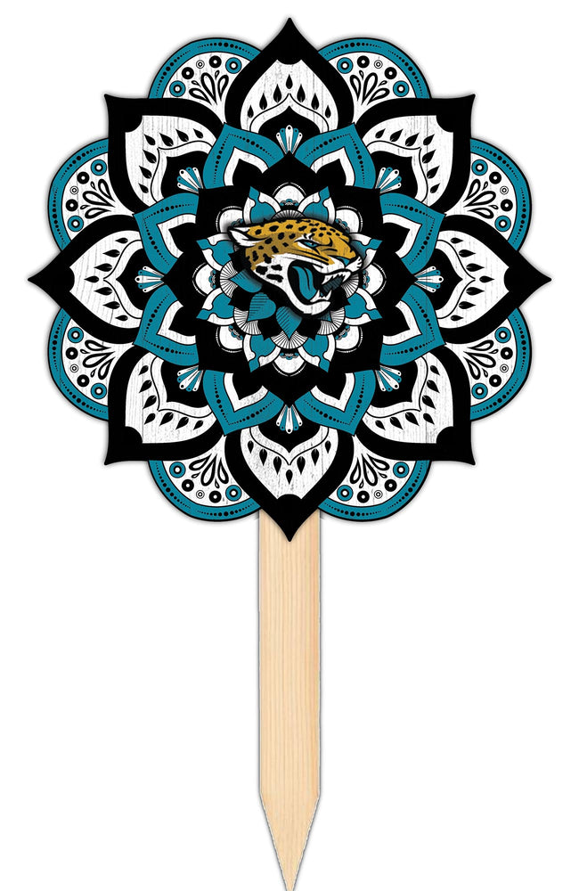 Wholesale NFL2095-Mandala Yard Stake / N2095-Jacksonville Jaguars