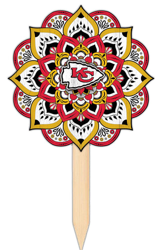 Wholesale NFL2095-Mandala Yard Stake / N2095-Kansas City Chiefs