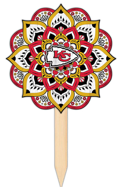 Wholesale NFL2095-Mandala Yard Stake / N2095-Kansas City Chiefs