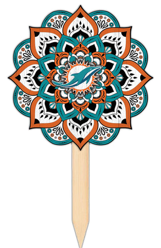 Wholesale NFL2095-Mandala Yard Stake / N2095-Miami Dolphins