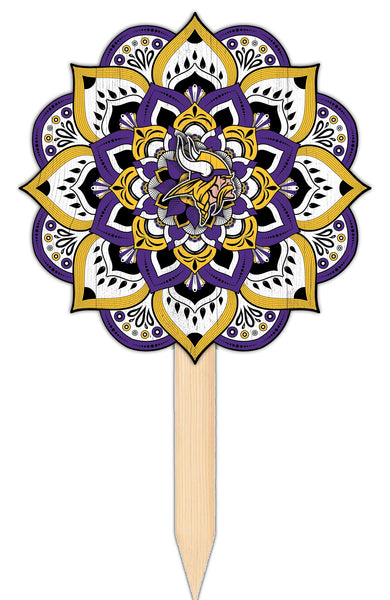 Wholesale NFL2095-Mandala Yard Stake / N2095-Minnesota Vikings