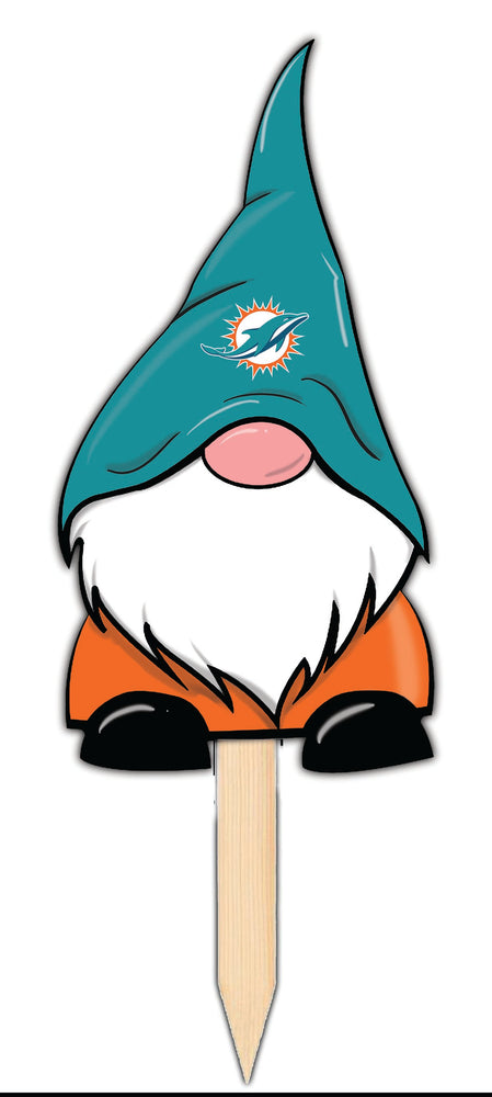 Wholesale NFL2100-Gnome Yard Stake 12in / N2100-Miami Dolphins