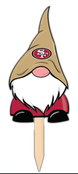 Wholesale NFL2100-Gnome Yard Stake 12in / N2100-San Francisco 49ers