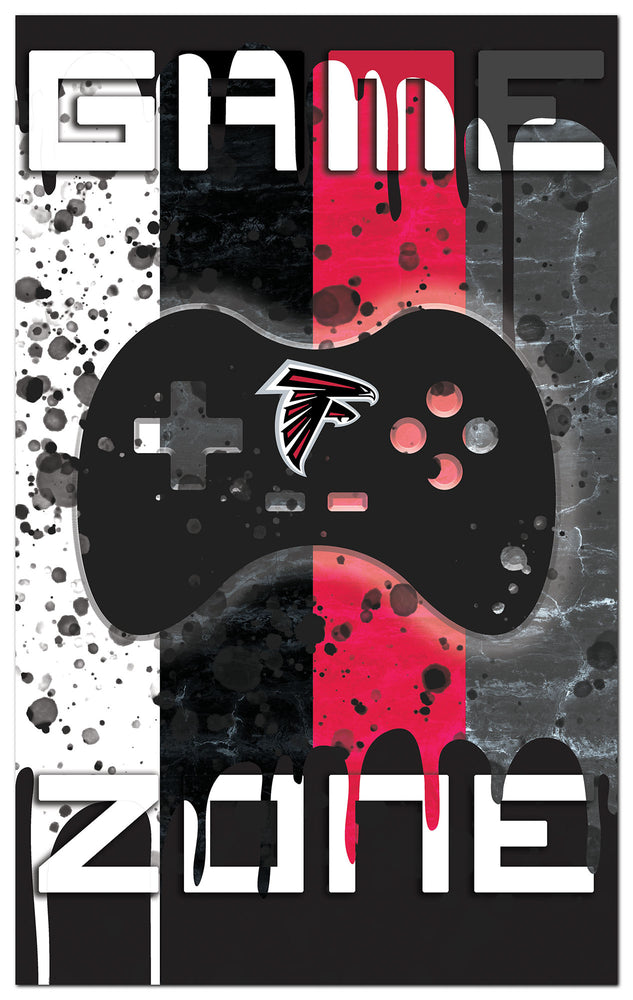 Wholesale NFL2104-4 Color Grunge Game Zone 11x19 / N2104-Atlanta Falcons