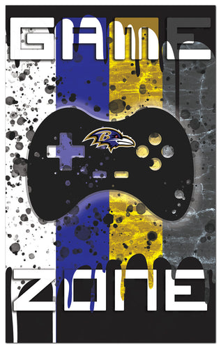 Wholesale NFL2104-4 Color Grunge Game Zone 11x19 / N2104-Baltimore Ravens