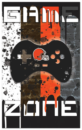 Wholesale NFL2104-4 Color Grunge Game Zone 11x19 / N2104-Cleveland Browns