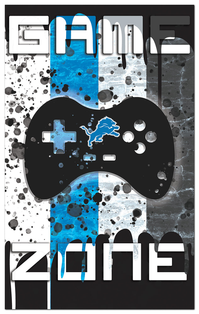 Wholesale NFL2104-4 Color Grunge Game Zone 11x19 / N2104-Detroit Lions