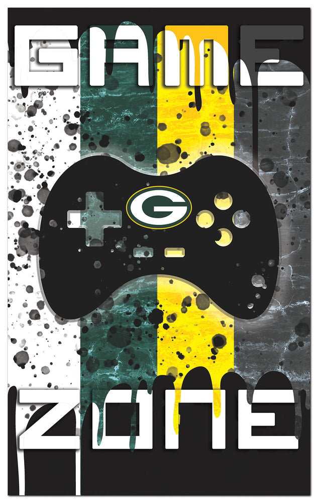Wholesale NFL2104-4 Color Grunge Game Zone 11x19 / N2104-Green Bay Packers