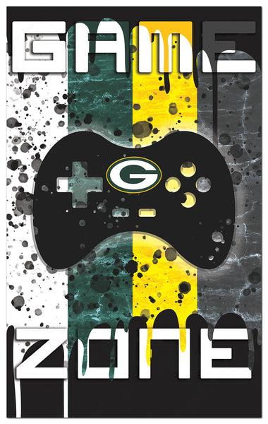 Wholesale NFL2104-4 Color Grunge Game Zone 11x19 / N2104-Green Bay Packers