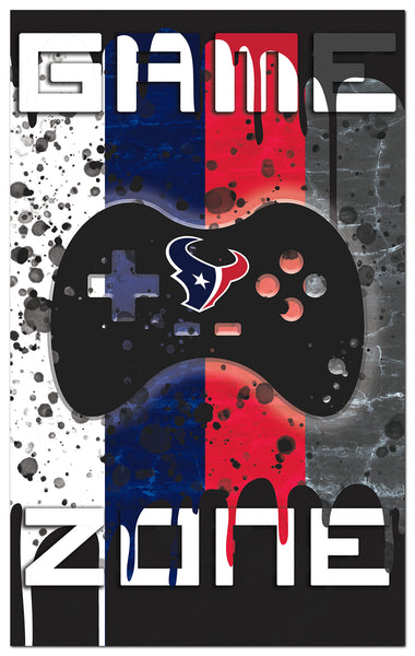 Wholesale NFL2104-4 Color Grunge Game Zone 11x19 / N2104-Houston Texans