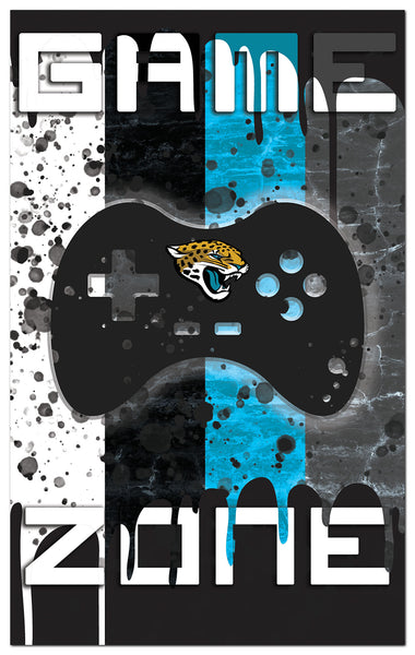 Wholesale NFL2104-4 Color Grunge Game Zone 11x19 / N2104-Jacksonville Jaguars