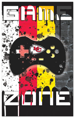 Wholesale NFL2104-4 Color Grunge Game Zone 11x19 / N2104-Kansas City Chiefs
