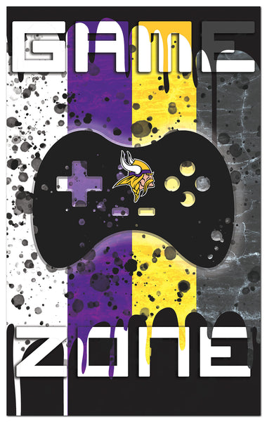 Wholesale NFL2104-4 Color Grunge Game Zone 11x19 / N2104-Minnesota Vikings