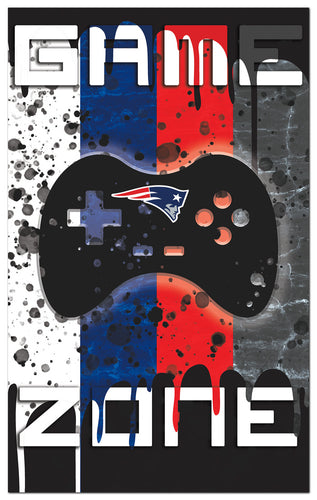 Wholesale NFL2104-4 Color Grunge Game Zone 11x19 / N2104-New England Patriots