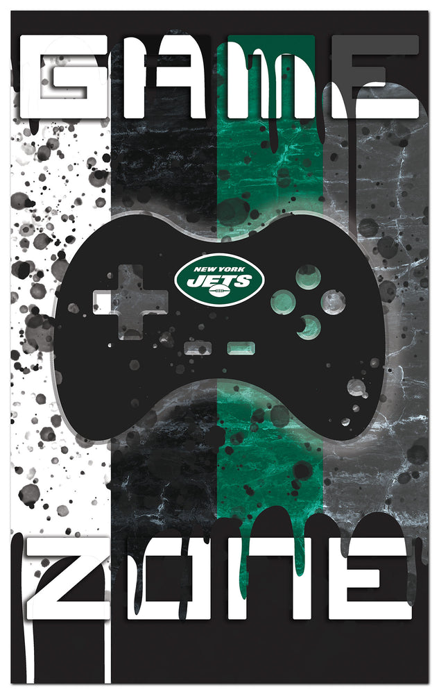 Wholesale NFL2104-4 Color Grunge Game Zone 11x19 / N2104-New York Jets