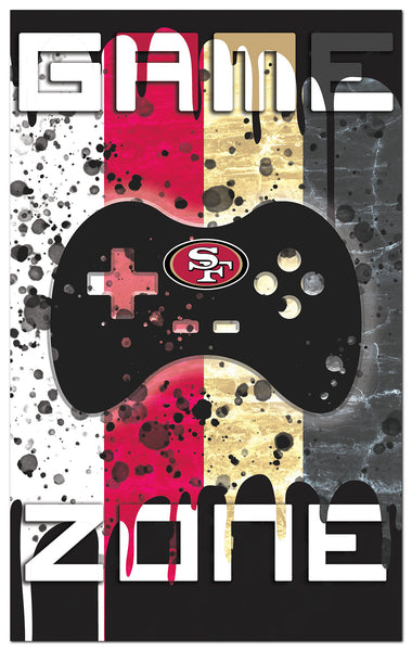 Wholesale NFL2104-4 Color Grunge Game Zone 11x19 / N2104-San Francisco 49ers