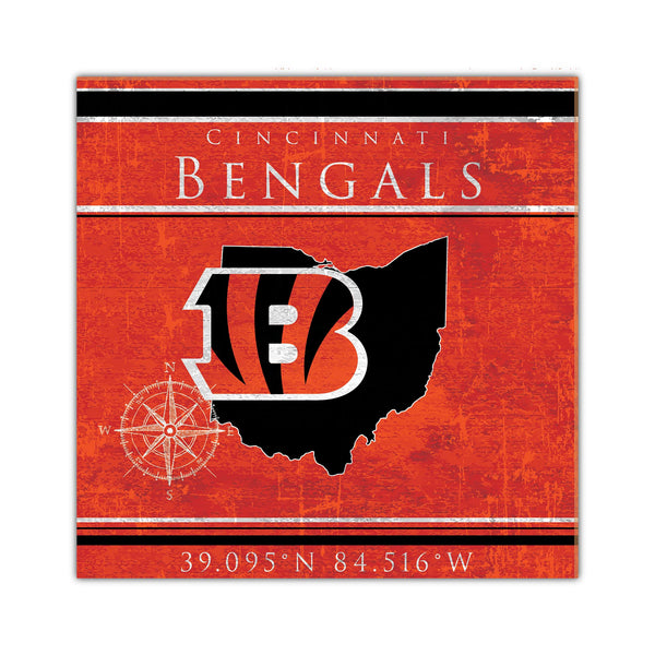 Wholesale NFL2105-Coordinates 10x10 / N2105-Cincinnati Bengals