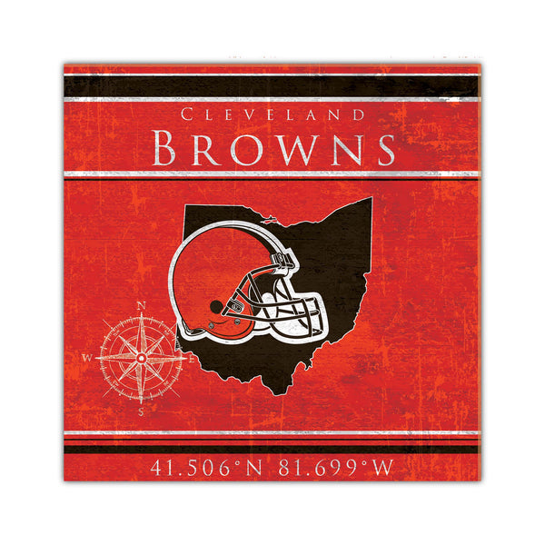 Wholesale NFL2105-Coordinates 10x10 / N2105-Cleveland Browns