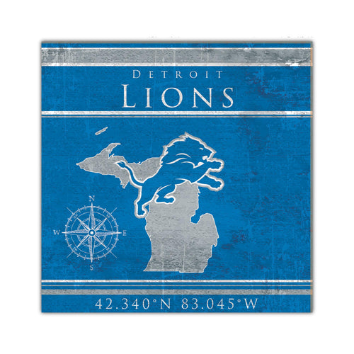 Wholesale NFL2105-Coordinates 10x10 / N2105-Detroit Lions